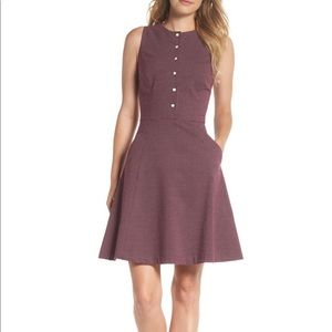 Meg Sleeveless Jacquard Fit & Flare Dress